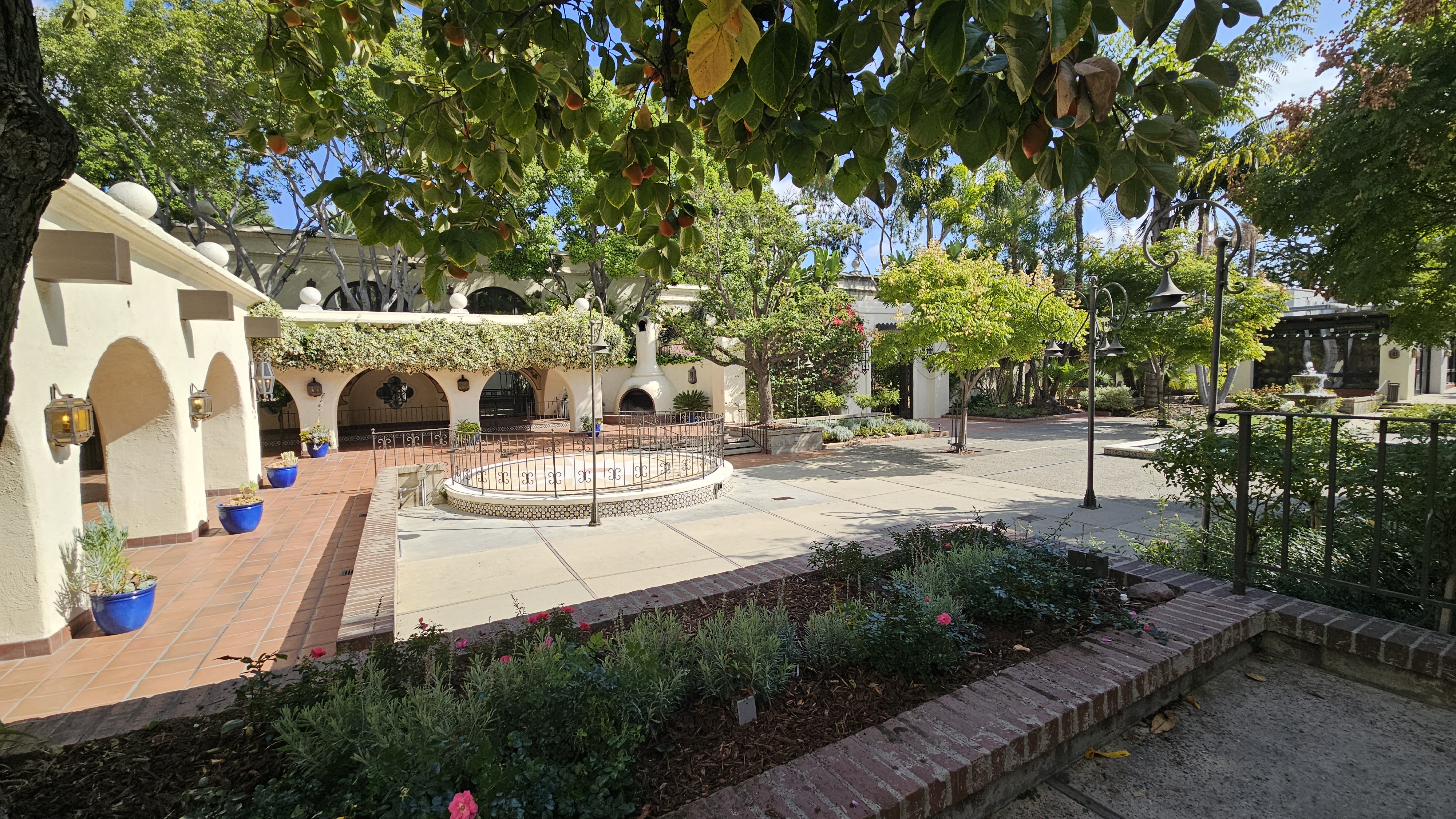 Garden courtyard at the wedding venue